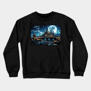 Fantasy City From a Forgotten Age - Landscape Crewneck Sweatshirt